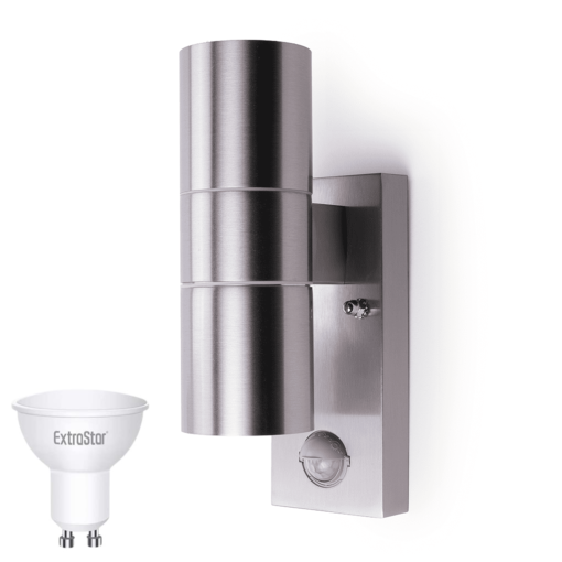 Outdoor PIR Sensor Up and Down Wall light Stainless Steel