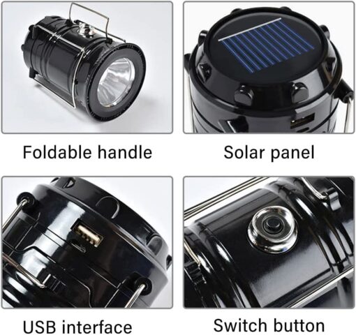 Led Usb Rechargeable Solar Powered Camping Lantern Extrastar