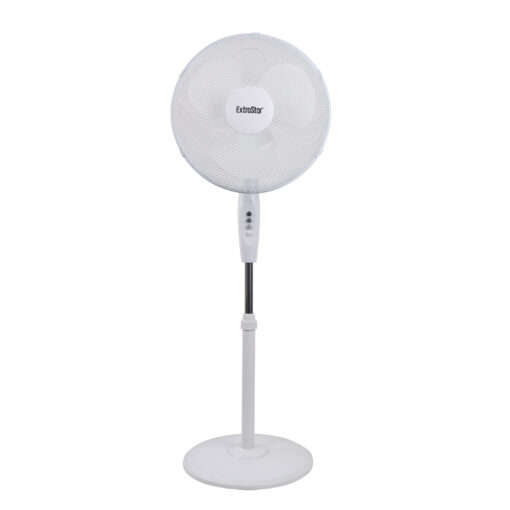 Oscillating Stand Fan Portable White