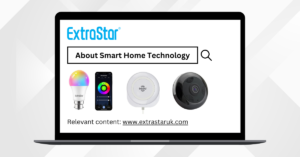 Modern Living with Smart Home Technology displayed by the search engine with the company mark of Extrastar